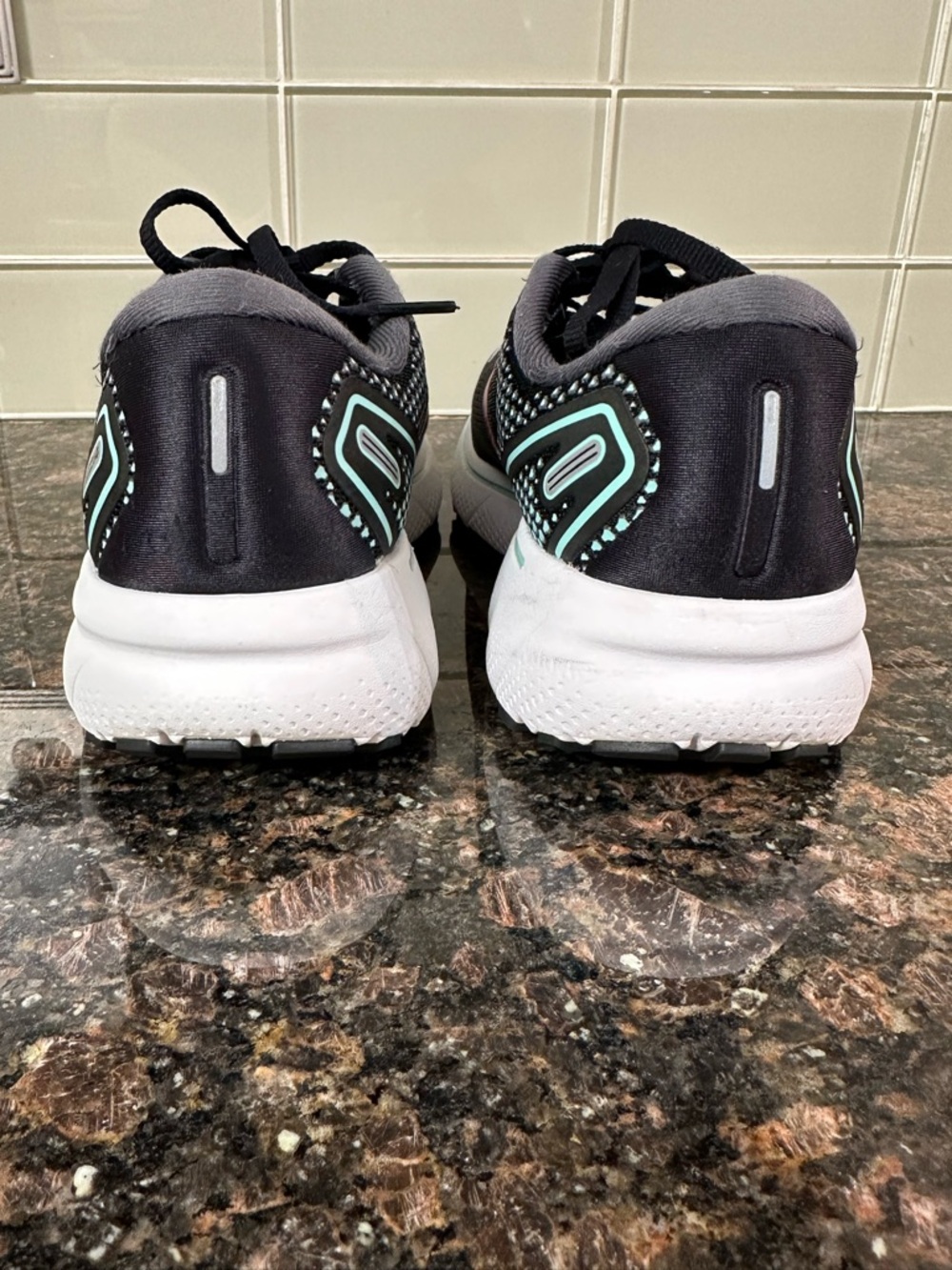 Brooks Women’s Black Running Shoes with Pink and Mint Accents GHOST - Picture 4 of 10